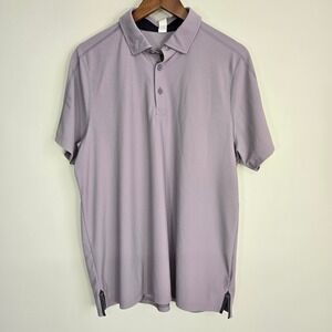 Rhone Regatta Pique Polo Mens Large Purple Performance Golf Athleisure